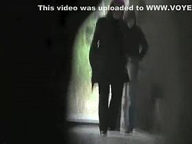 Sweet girls spied pissing in a ruined house