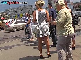 Spectacular real street upskirt
