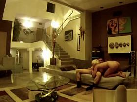 Hidden Camera Catches Blonde Cheating With Her Lover