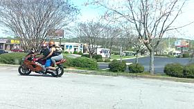 Round Ass On A Motorcycle..