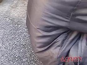 Good looking Asian schoolgirl street sharked in public.