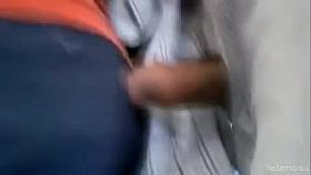 Encoxada girl in black leggings. dood wid his cock out