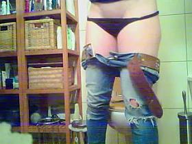 Gals on Toilets - Hot Blond Cum-Hole Frontal