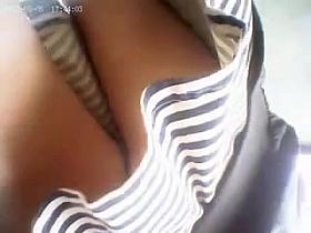 Upskirt public, boarding a plane