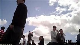 Import Car Show Two Blonde Models