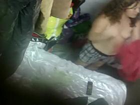 Chubby girl with curly hair dresses up