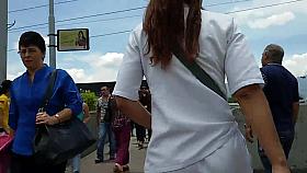 Filming my neighbor's ass nurse