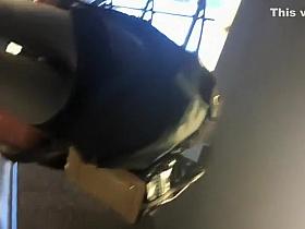 Tight pants deep inside of ass crack