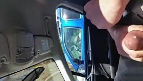 Wanking at a stoplight as an old woman sees him