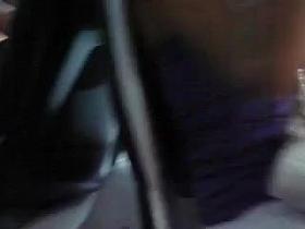 Candid Teen in white yoga pants enters the Tram