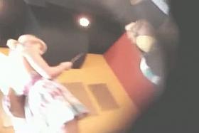 Slutty teen blonde sexy upskirt video