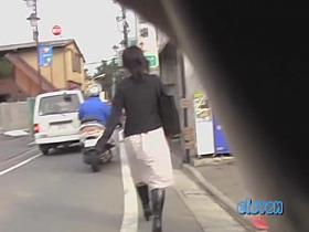 Confused slender Japanese babe gets surprised when encountering some sharking chap