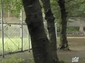 Nerdy Japanese doll playing with her phone during sharking attack