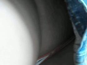 Shy strutting woman reveals her erotic hot panties