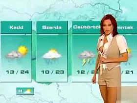 Hungarian weather girl and her heavenly pair of tits