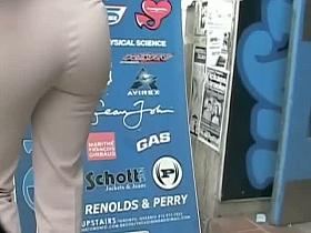 Incredible ass in a street candid cam video
