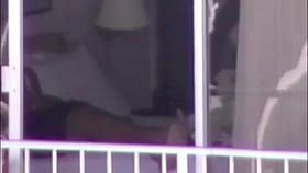 HI Voyeur black girl nude in the window