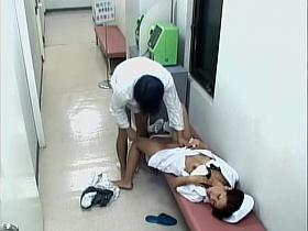 Playful oriental sweetie getting recorded with hidden cam during really steamy affair