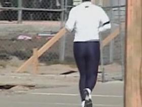 Candid ass video with the participation of running amateur 01ze