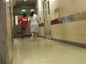 Japanese nurse pink panty view on the sharking video