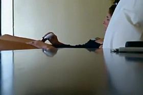 Sneaky view of my girlfriend with a dildo