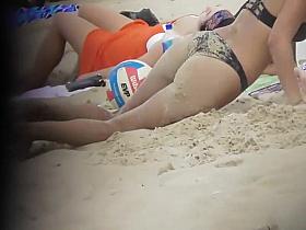 Her perfect ass got dirty from sand