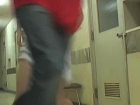 Nasty skirt sharking assault for the Japanese nurse