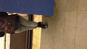 Candid Booty on Train Platform 2