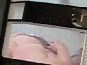 Danish milf masturbating with showerhead - real voyeur