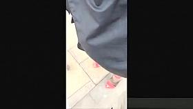 Exhibitionist wife in fishnet