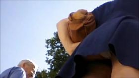 upskirt on outdoor encounter