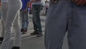 Amazing model girls in tight ass jeans