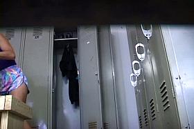 candid in locker-room