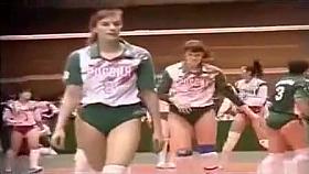 Female volleyball players and their juicy buttocks