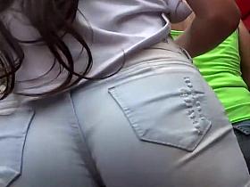 Hottest ass in shorts a voyeur ever saw