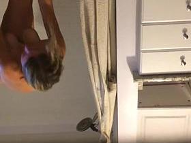 My beautiful busty wife toweling off after shower