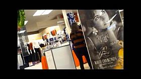 Super tight ass hottie in skin tight black leggings