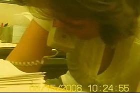 Office Coworker Cleavage