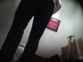Hot amateur changing room girl with beautiful panty ass