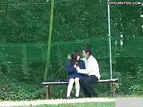 Daylight sex at the bench