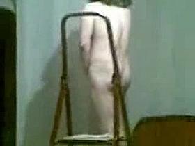 Spying my mum through window