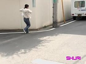 Wild passer-by boob sharked a confused looking Asian girl