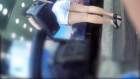 Uninhibited young eye candy catches the attention of a horn