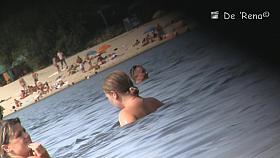 Hidden cam at the beach records nudist life moments