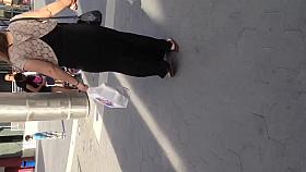 White girl showing panties