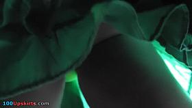 Secret spying of the yellow panty upskirt