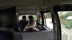 Real taxi couple fucking on the backseat