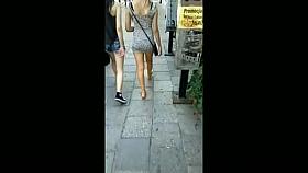 Sexy asses show on the street