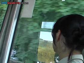 Saucy love tunnel in red upskirt