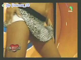 Sexy hot asses upskirt on tv show